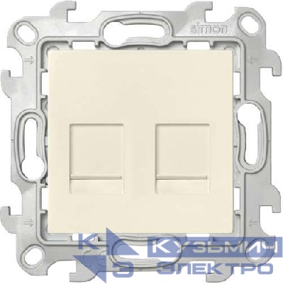 Розетка компьютерная 2-м СП Simon 24 RJ45 кат.5E UTP IP20 механизм сл. кость Simon 2450593-031