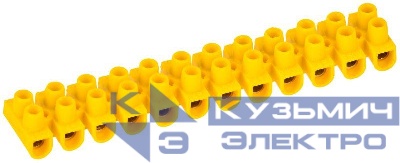 Колодка клеммная ЗВИ-3 н/г 1.0-2.5кв.мм 12 пар желт. IEK UZV7-003-04