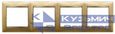 Рамка 4-м Valena горизонт. матов. зол. (блист.) IEK 694368