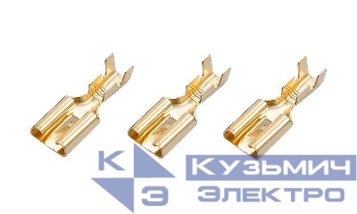 Клемма плоская (гнездо-7.7мм) 1-2.5кв.мм (DJ623-Е6.3C) Rexant 08-0921