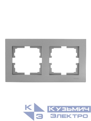 Рамка 2-местн. горизонт. VESNA платина LEZARD 742-3500-147