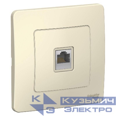 Розетка компьютерная 1-м СП Blanca RJ45 кат.5E молочн. SE BLNIS045002
