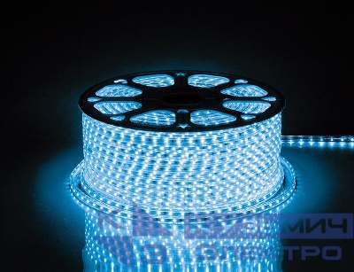 Лента светодиодная LS704 60SMD(2835)/м 4.4Вт/м 220В IP65 с 2 сетевыми шнурами 2 заглушками 2 коннекторами 10 крепежами в комплекте син. (уп.100м) FERON 26242