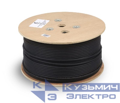 Кабель витая пара UTP (U/UTP) кат.5E 4 пары 24 AWG ОЖ для внешн. прокладки PE-UV (305м) Cabeus 11246c