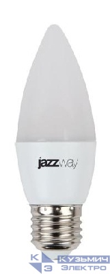Лампа светодиодная PLED-SP 7Вт C37 свеча 5000К холод. бел. E27 560лм 230В JazzWay 1027849-2