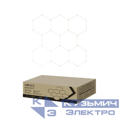 Светильник светодиодный ДБО-HEXAGON 8С-35065 350Вт 6500К 230В 2350х2442мм 8 сот 0.5м шнур с вилкой NEOX 4690612066639