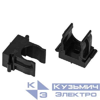 Держатель для труб (клипса) d16мм для прямого монтажа CLIP-16-B-MP черн. (уп.100шт) Эра Б0062029