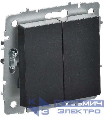 Выключатель перекрестный 2-кл. СП BRITE ВС10-2-3-БрЧ 10А механизм черн. IEK BR-V23-0-10-K02