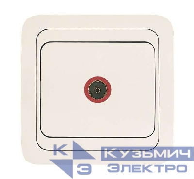 Розетка телевизионная TV 1-м СП Mimoza 16А IP20 бел./бел. Makel 12007