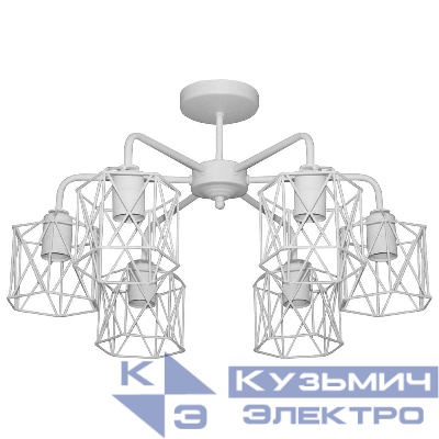 Светильник "Стелла" 161 НПБ 01-6х60-142 Е27 ИУ бел. муар Элетех 1005404670