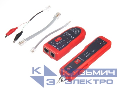 Универсальный кабельный тестер с тональным генератором, индуктивным щупом и LAN тестером (NS/NF-806R), Netko