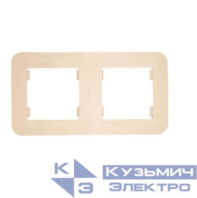 Рамка 2-м Lillium горизонт. крем Makel 71212