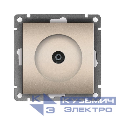 Розетка телевизионная TV 1-м СП Афина механизм шампань Universal A0027-Br