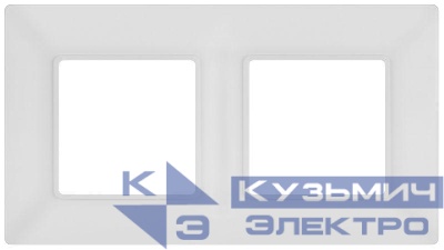 Рамка 2-м Elegance 14-5002-01М для розеток и выключателей матов. бел. Эра Б0065814