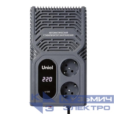Стабилизатор напряжения U-SDE 1000W 1ф 1кВА настольн. Uniel UL-00012767