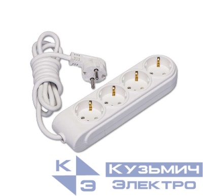 Удлинитель 4х10м с заземл. 16А IP20 защ. шторки Makel N4210083
