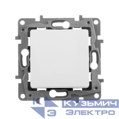 Механизм кнопки 1-кл. СП Etika Plus 6А с Н.О./Н.З. контактом безвинт. зажимы бел. Leg 672214