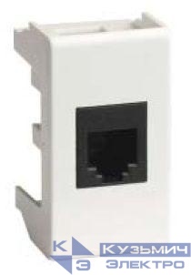 Розетка компьютерная 1-м 1мод. Viva RJ45 кат.6 экранир. бел. DKC 45068