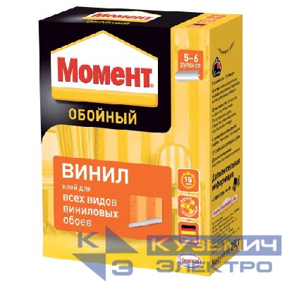 Клей обойный Винил 200г Момент Б0008052