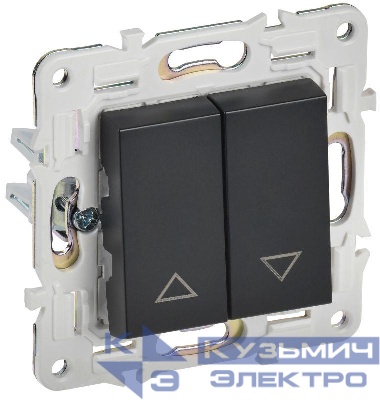 Выключатель жалюзи SKANDY 10А SK-V12Bl черн. IEK SK-V15-0-10-K02