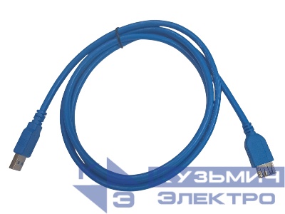 Кабель шт.USB A- гн.USB A 3.0 (1,5м), синий NETKO Optima