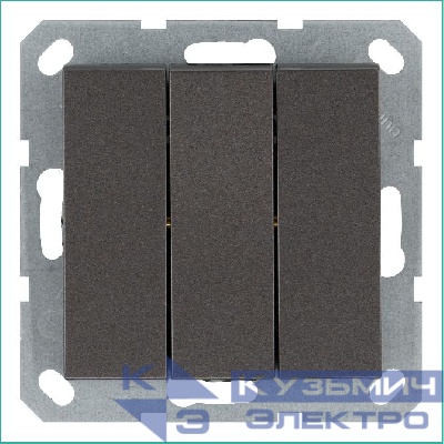 Выключатель 3-кл. 10А IP20 механизм мокко Jasmart G3031Z