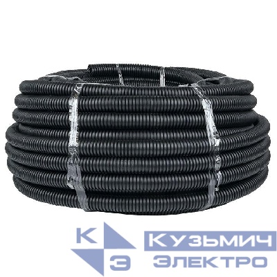 Труба гофрированная ПНД d32мм с протяжкой черн. (уп.50м) Plast PROxima EKF tpnd-32n