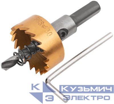 Коронка кольцевая по металлу 30мм титан. покрытие; HSS сталь FIT 36868