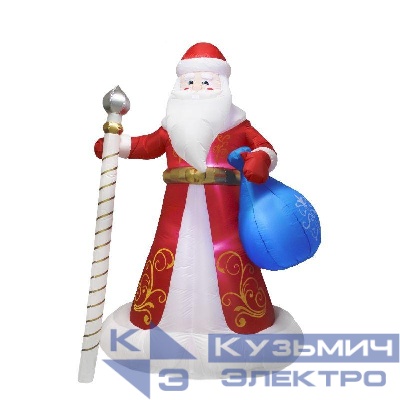 Фигура надувная 3D "Дед Мороз с подарками" 300см внутренняя подсветка 12LED компрессор с адаптером 12В IP44 Neon-Night 511-055