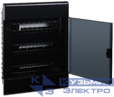 Щиток Тусо скрытая проводка на 54 модуля с дверцей 645х464х116мм (черный) Ruvinil 68154Ч