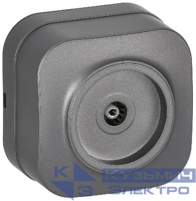 Розетка телевизионная TV 1-м ОП GLORY РТВ20-ХСм сталь матов. IEK EAH10-K46M