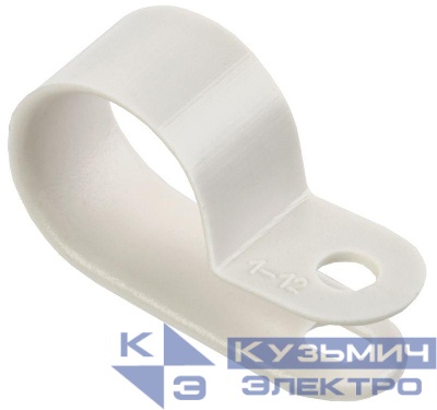 Скоба крепежная 16мм нейлон. бел. (уп.50шт) IEK USK11-16-050-K01