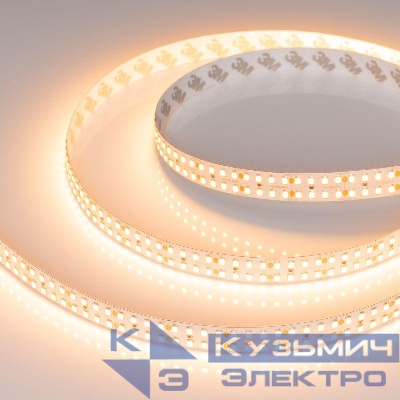Лента светодиодная RT-A320-15mm 24V Warm 2400К 24Вт/м IP20 2835 высок. эффект. 150лм/Вт (уп.5м) Arlight 044292