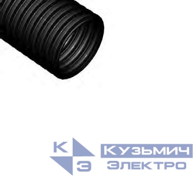 Труба гофрированная ПНД легкая d63мм с протяжкой черн. (уп.15м) Ruvinil 26301