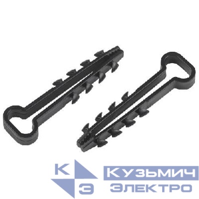 Дюбель-хомут 6-12мм для плоского кабеля NO-225-209 черн. (уп.50шт) Эра Б0066281