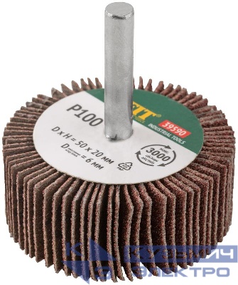 Диск лепестковый для дрели радиальный 50х20х6мм Р100 FIT 39590