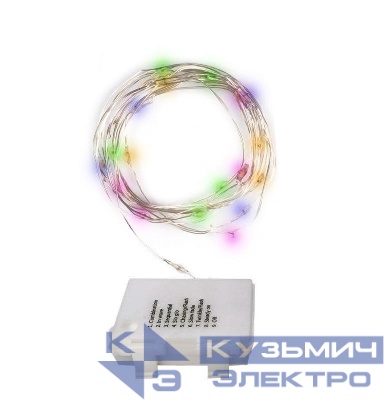 Гирлянда DC-G03-50M 50microLED RGB 5.1м 8реж. 3xAA (не в компл.) ФАZА 5047877