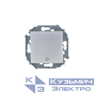 Механизм кнопки клавишной 1-м с пиктограм. 16А 250В Simon15 винтовой зажим алюм. 1591150-033