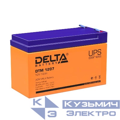 Аккумулятор UPS 12В 7.2А.ч DTM 1207 Delta 4614010050004