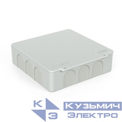 Коробка распределительная ОП 100х100х30 (HF) для прям. монтажа двухкомп. безгалоген. (уп.48шт) Промрукав 60-0302