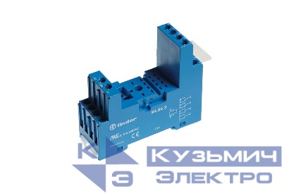 Розетка с винт. клеммами (с зажимной клетью) для реле 55.32 55.34 таймера 85.02 85.04 модули 99.80 в комплекте пластик. клипса 094.80.2 син. FINDER 94842SPA
