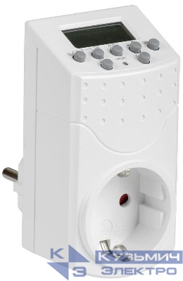 Розетка-таймер электронный РТЭ-1 1мин 7дн 140on/off 16А IP20 IEK ERT-10-1-16-N-01-5-20-K01
