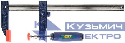 Струбцина тип "F" усиленная мягкая ручка 80х300мм FIT 59155