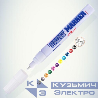 Маркер-краска 4мм нитро-основа бел. MunHwa Б0048229