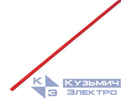 Трубка термоусадочная ТУТ нг 1.5/0.75 красн. 1м Rexant 20-1504