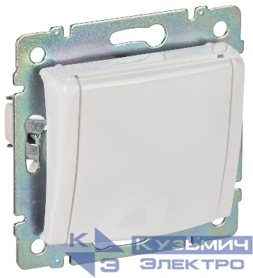 Розетка 1-м СП Valena 16А IP21 2P+E с заземл. защ. шторки с крышкой винты механизм бел. IEK 774422
