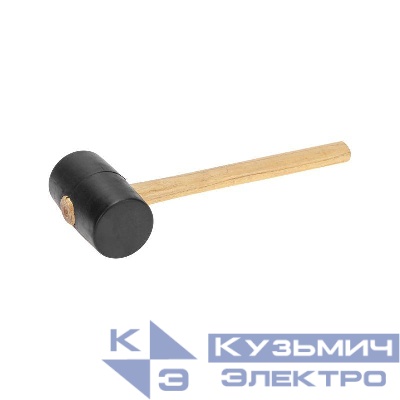 Киянка 680г деревянная рукоятка резинов. черн. Kranz KR-12-8144