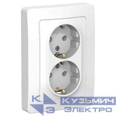 Розетка 2-м СП Blanca 16А IP20 250В с заземл. без защ. шторок бел. SE BLNRS001021