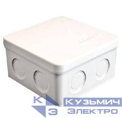 Коробка распределительная ОП 105х105х56мм IP54 7 выходов без гермовводов крышка защелкивающаяся бел. Epplast 105031