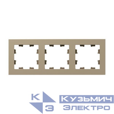 Рамка 3-м Эпика пластик шампань EKF UP1-FPC-03